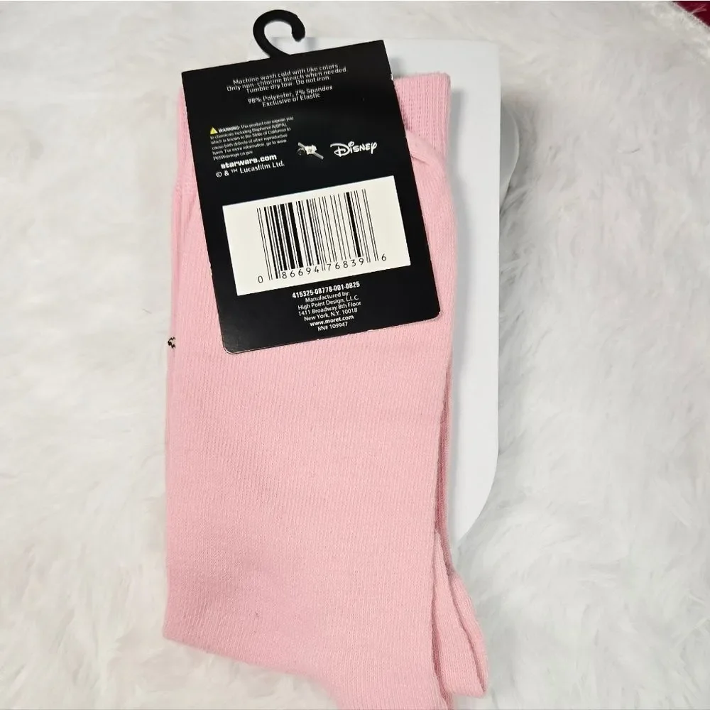 Star Wars Yoda Pink Crew Socks – Do or Donut, No Try Valentine Disney Classic